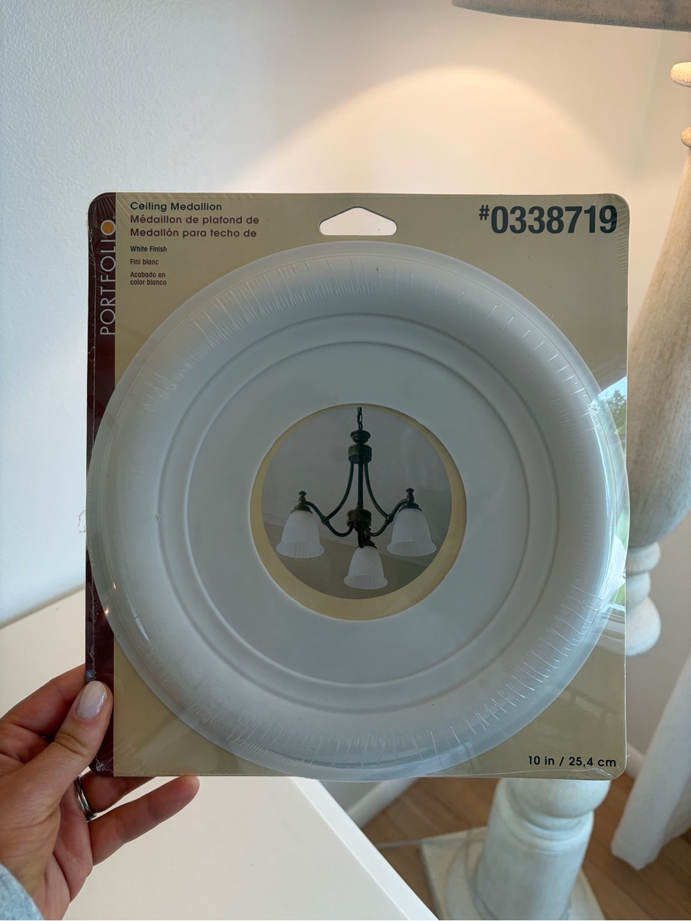 Portfolio White Ceiling Medallion - 10 in